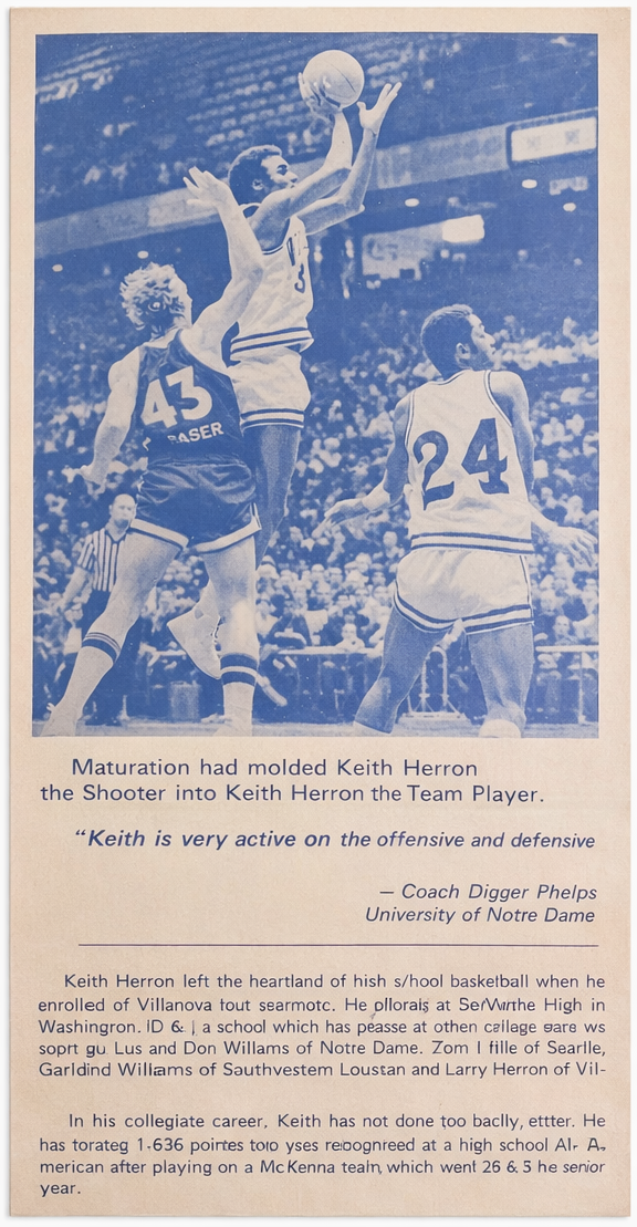 Interior biographical pages of The Keith Herron Story booklet